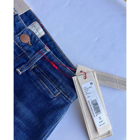 NWT Alice + Olivia Jeans Women`s H Rise Wide Leg Crop Pants Sz. 25 MSRP $275 - Picture 6 of 9